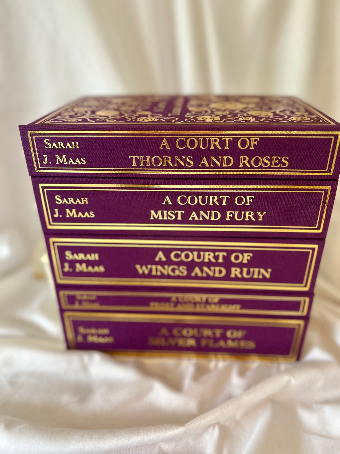 ACOTAR FULL SET- Multi colored! Rebound Hardcover l Handmade Special Edition Rebind