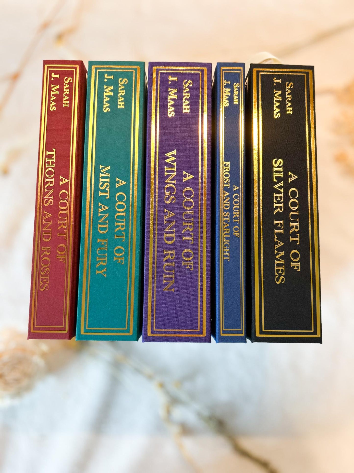 ACOTAR FULL SET- Multi colored! Rebound Hardcover l Handmade Special Edition Rebind