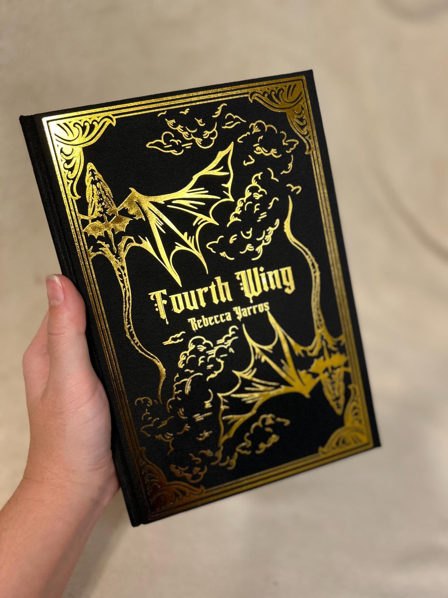 FOURTH WING Rebound Hardcover l Handmade Special Edition Rebind